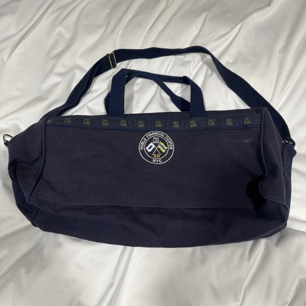 Vintage Warden Brooks Merrill Lynch Bull Wall Street Canvas Bankers Duffel Bag